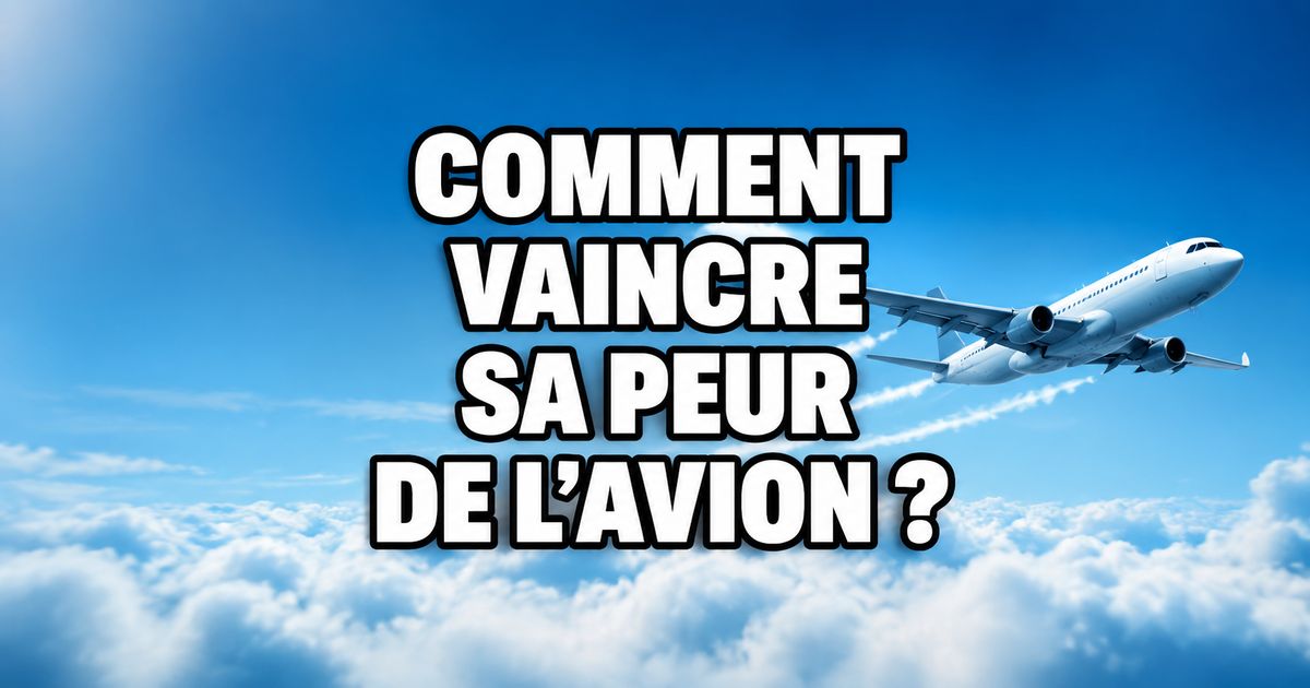 Comment vaincre sa peur de l’avion avec un avion dans le ciel symbolisant la gestion de la phobie et de l’anxiété liée au voyage