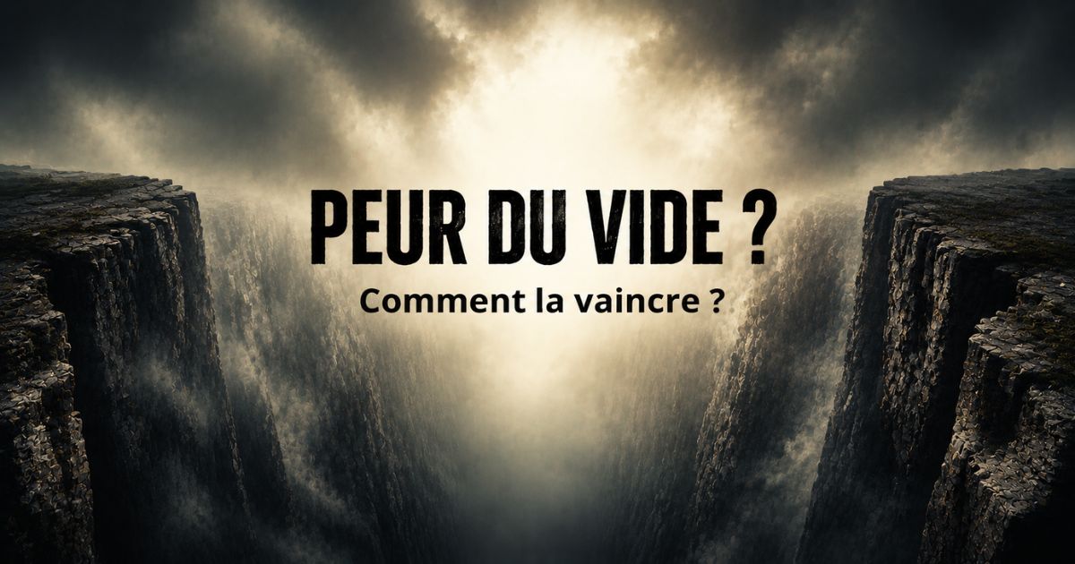 Illustration d'une falaise avec un gouffre symbolisant la peur du vide et comment la vaincre