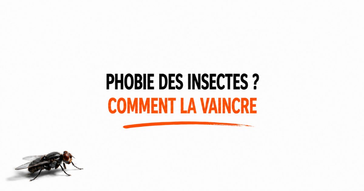 Image illustrant comment vaincre la phobie des insectes avec le titre phobie des insectes comment la vaincre
