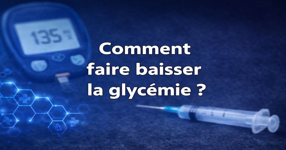 Comment faire baisser la glycémie avec un glucomètre et une seringue d’insuline sur fond médical