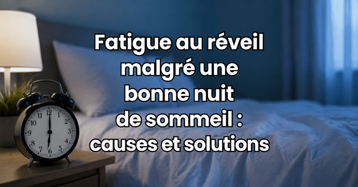 Fatigue au réveil malgré une bonne nuit de sommeil avec un réveil indiquant un manque de récupération