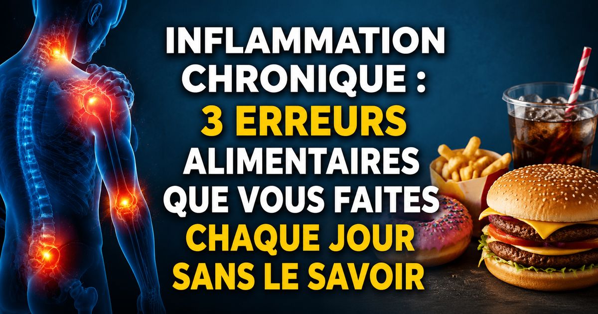 Illustration sur l’inflammation chronique et les 3 erreurs alimentaires courantes qui entretiennent l’inflammation dans le corps