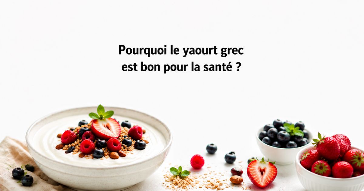 Bol de yaourt grec avec fruits rouges et granola illustrant les bienfaits du yaourt grec pour la santé